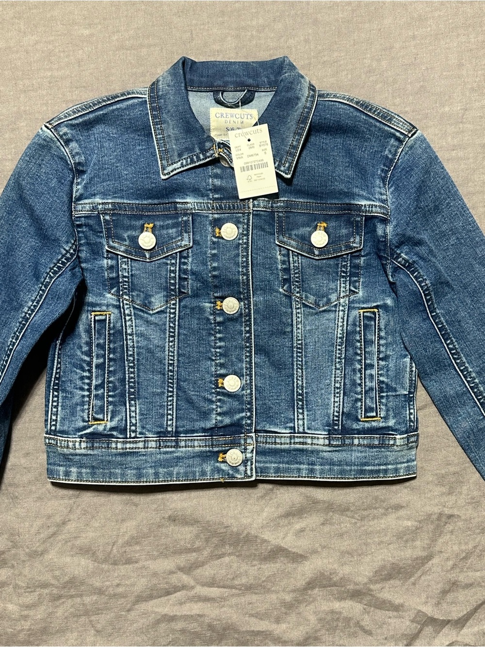 J. Crew Girls' Washed Blue Denim Jacket